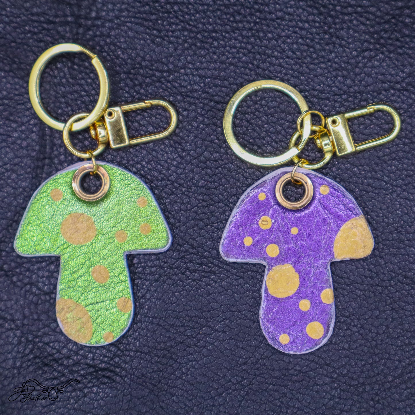 Mushroom Keychain - Jon B Leather