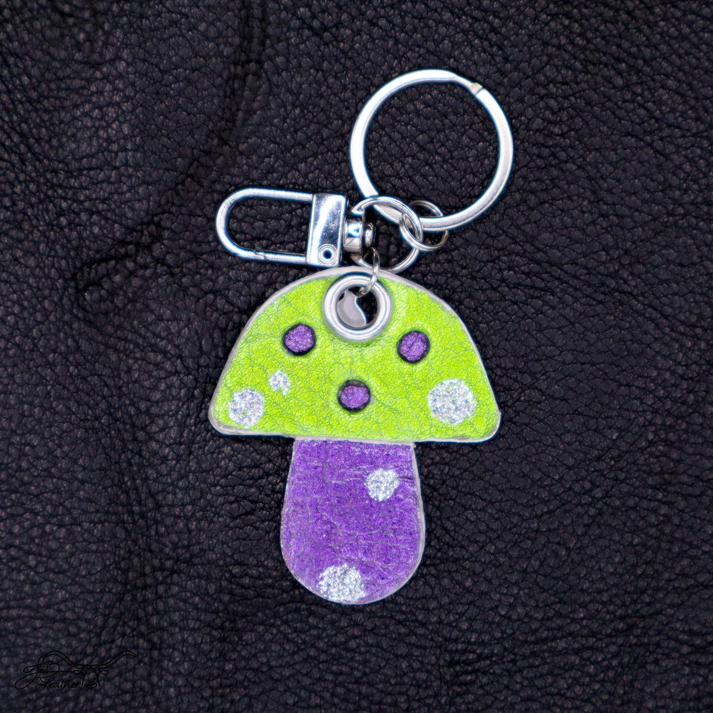 Mushroom Keychain - Jon B Leather