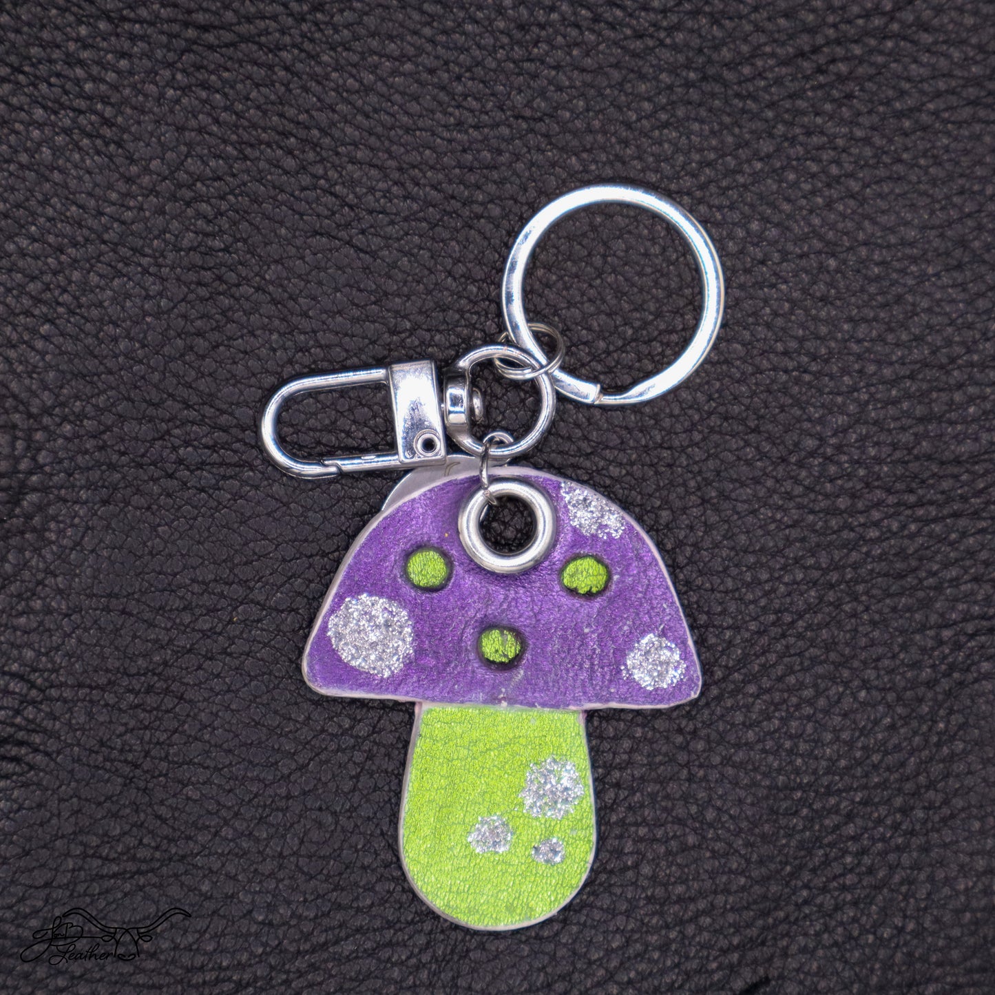 Mushroom Keychain - Jon B Leather