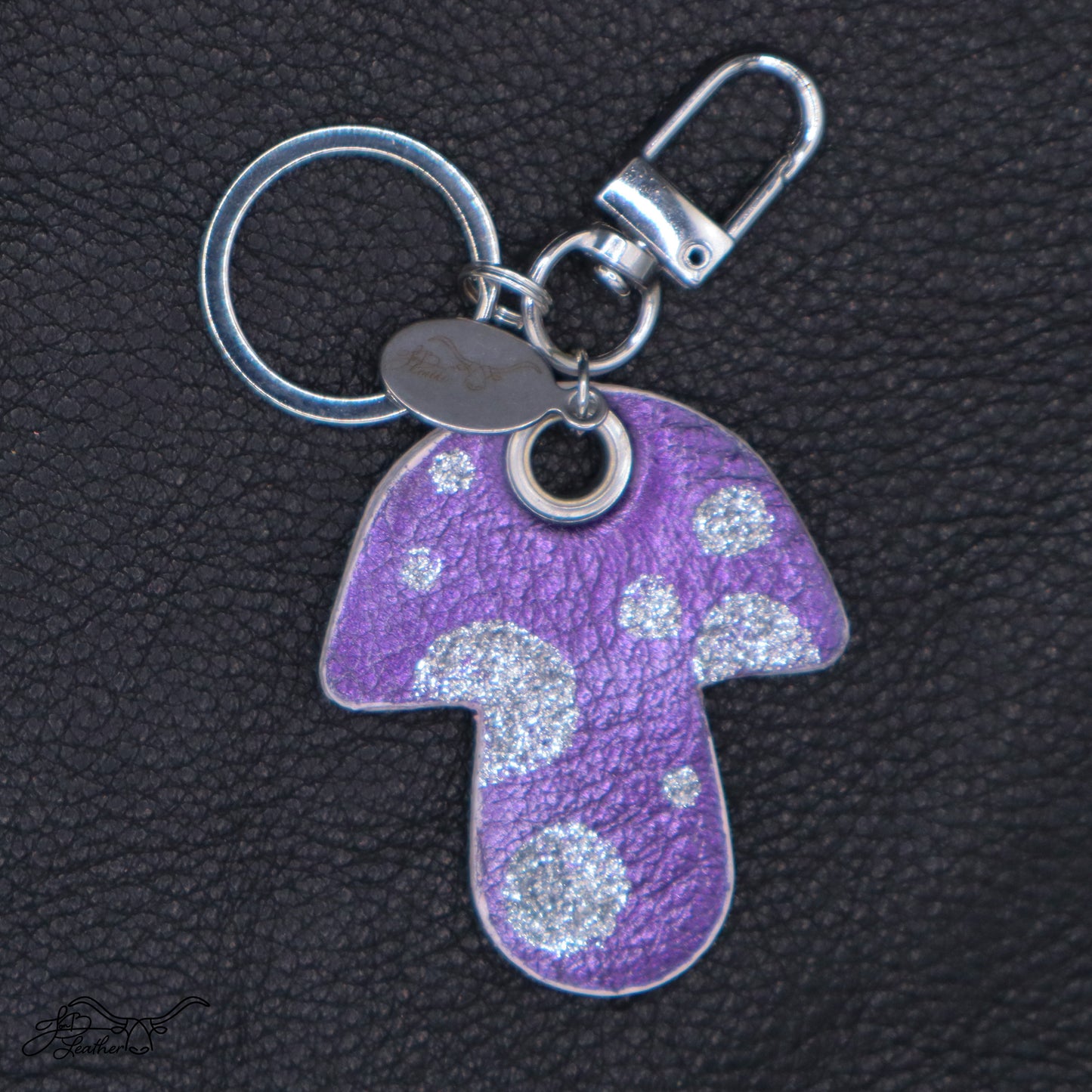 Mushroom Keychain - Jon B Leather