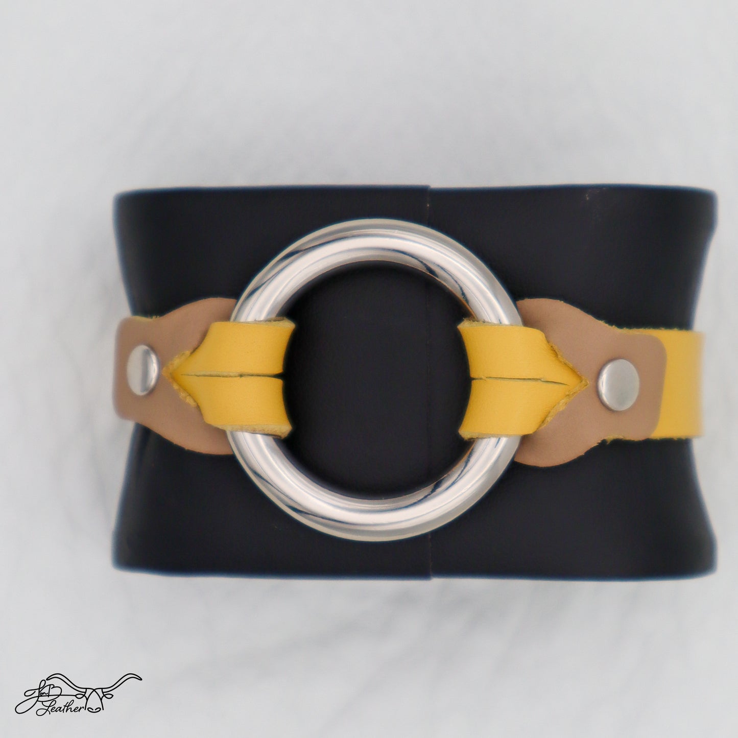 Metal Ring Bracelet - Jon B Leather