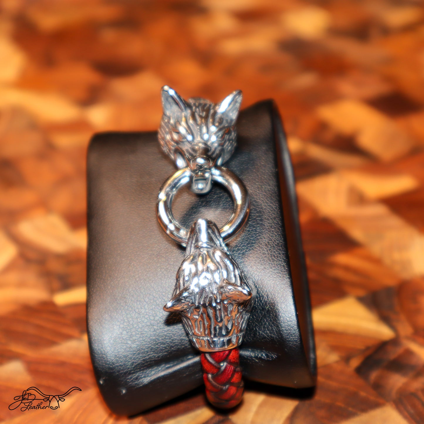 Wolf Bracelet - Jon B Leather