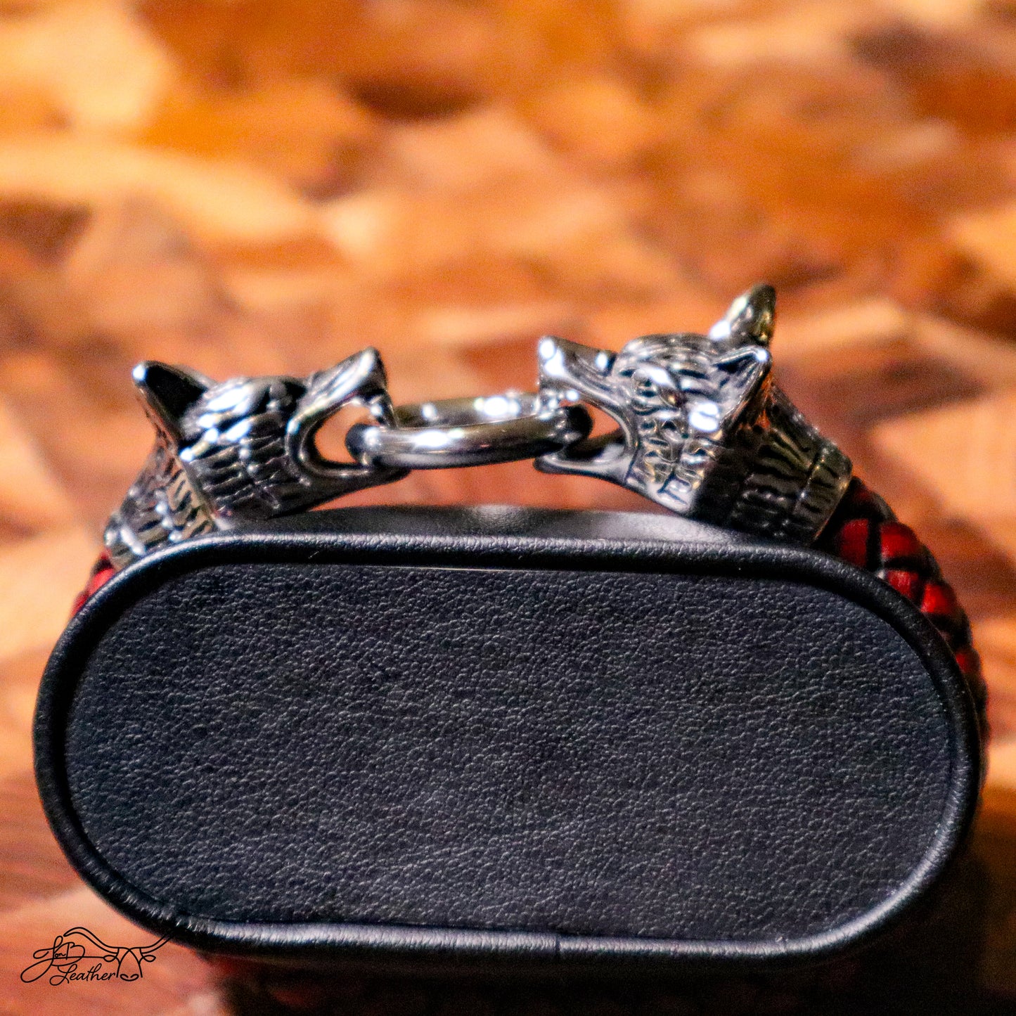 Wolf Bracelet - Jon B Leather