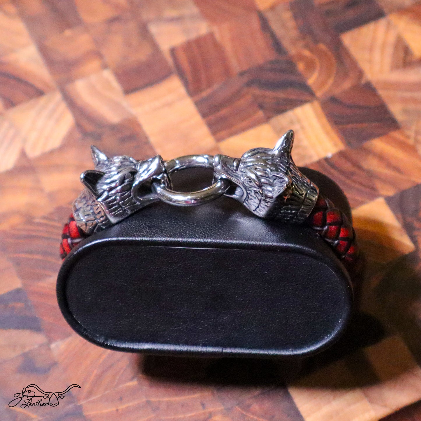 Wolf Bracelet - Jon B Leather