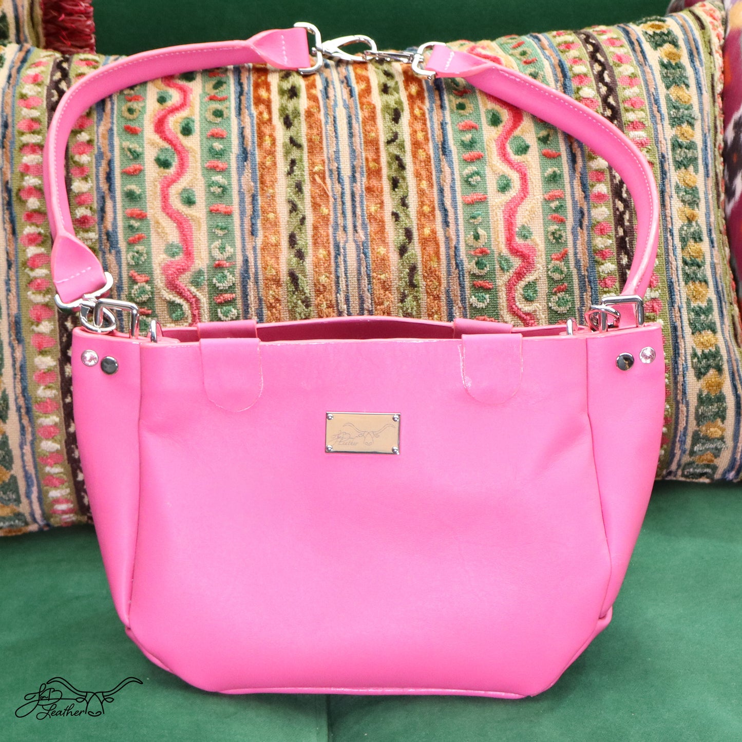 Tufted Handbag with convertible strap - Jon B Leather