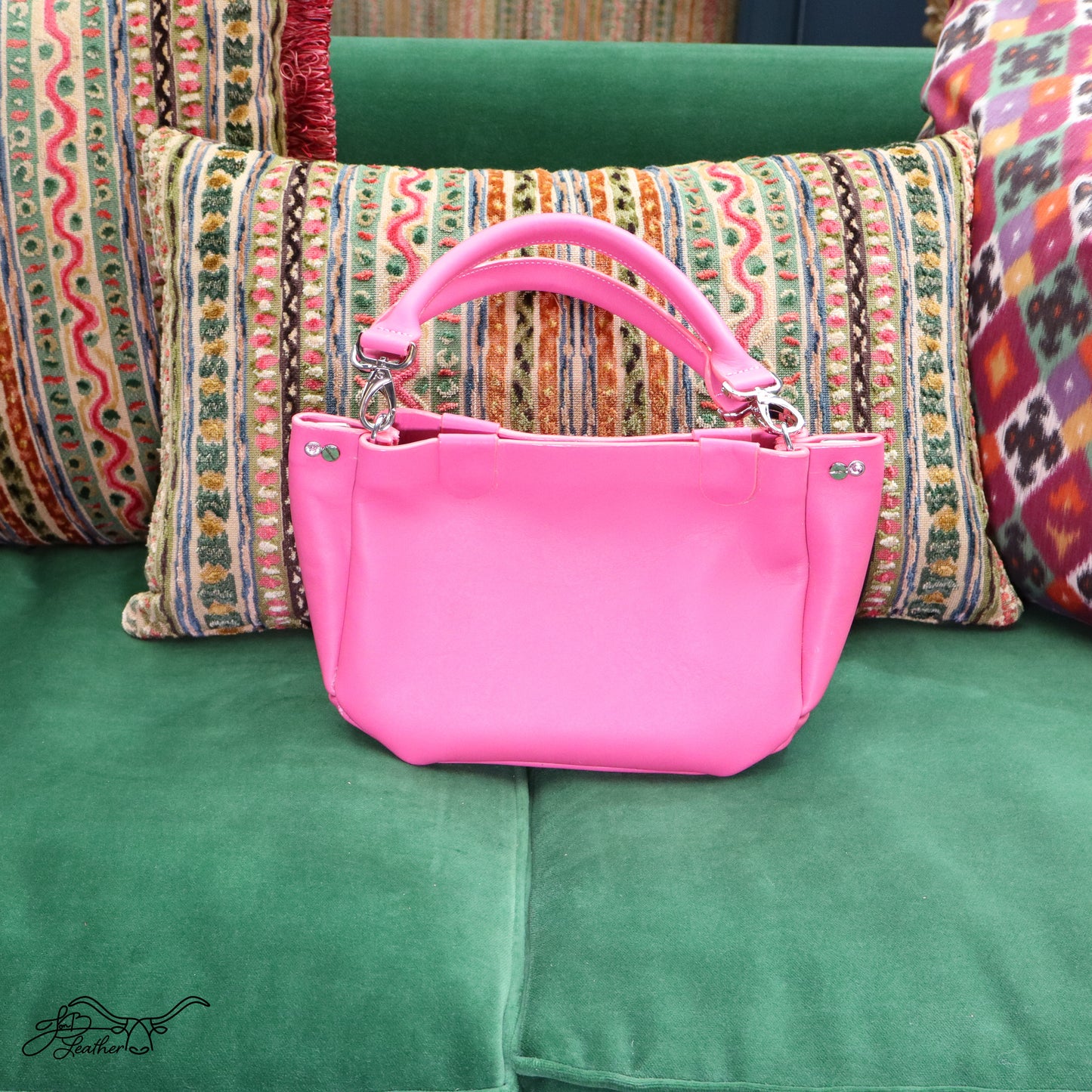 Tufted Handbag with convertible strap - Jon B Leather