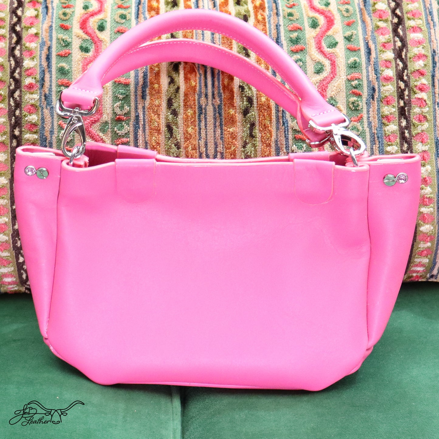 Tufted Handbag with convertible strap - Jon B Leather