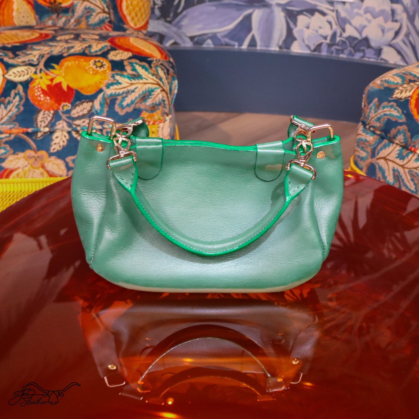 Tufted Handbag with convertible strap