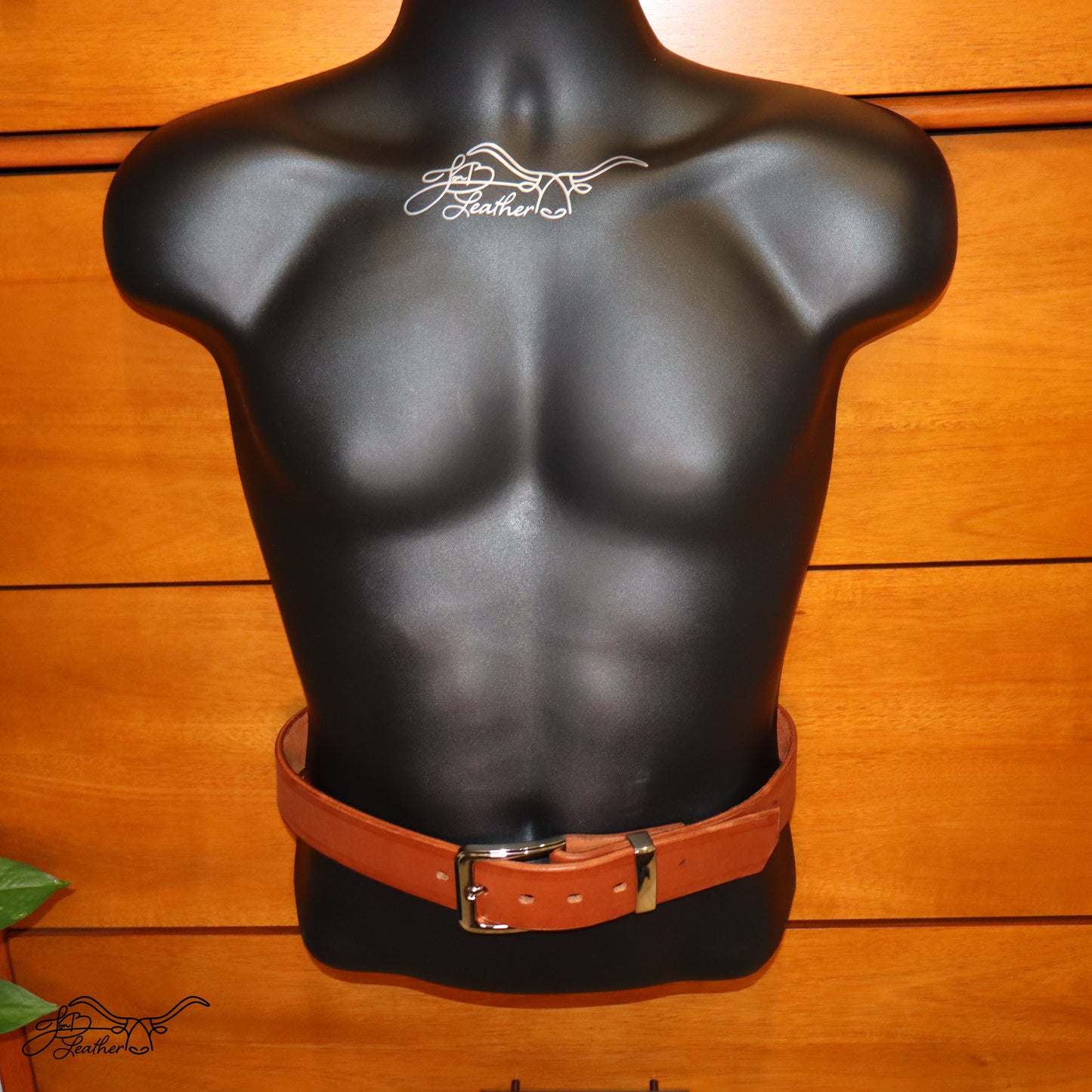 Geometric Belt Full Grain Leather - Jon B Leather