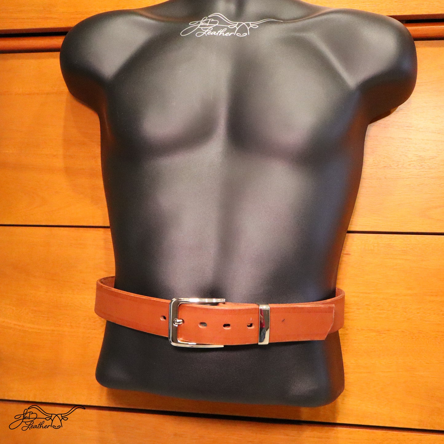 Geometric Belt Full Grain Leather - Jon B Leather