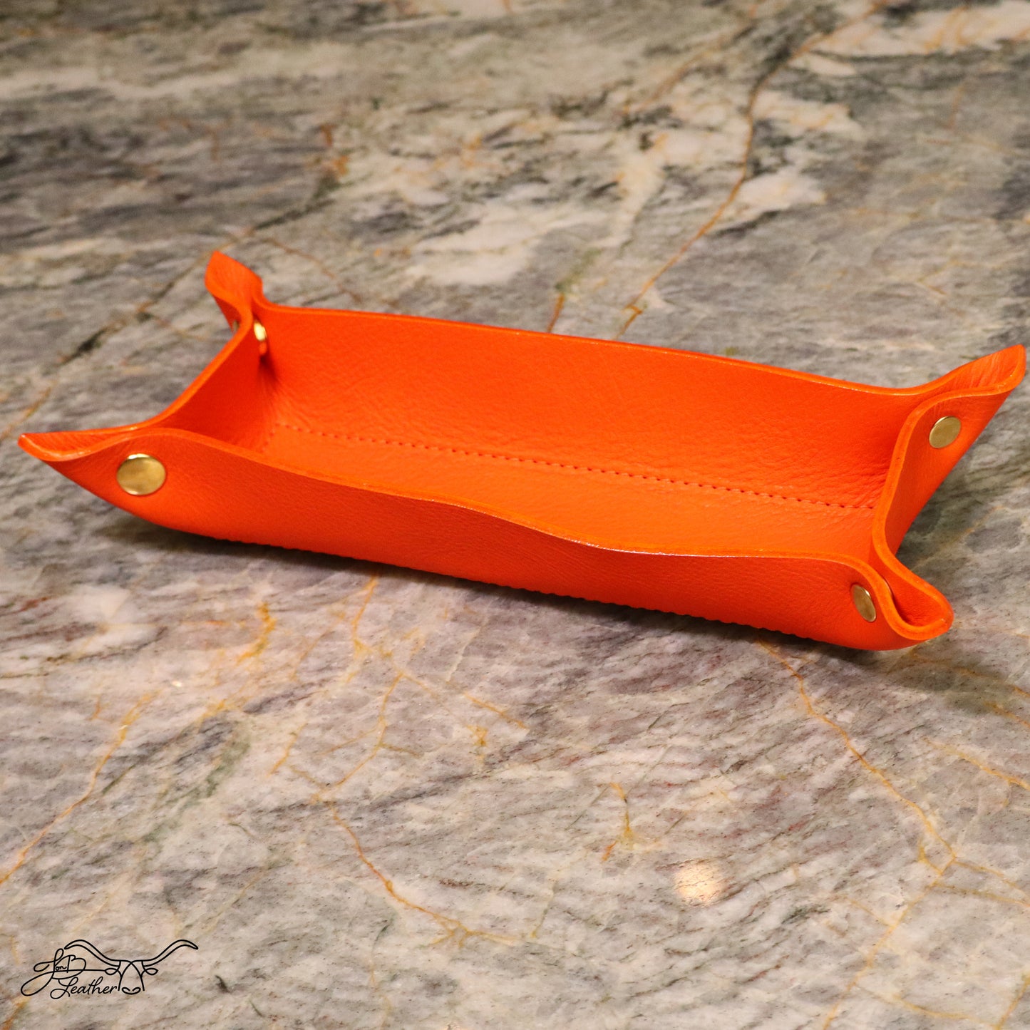 A Vibrant Valet Tray Long Rectangle - Jon B Leather