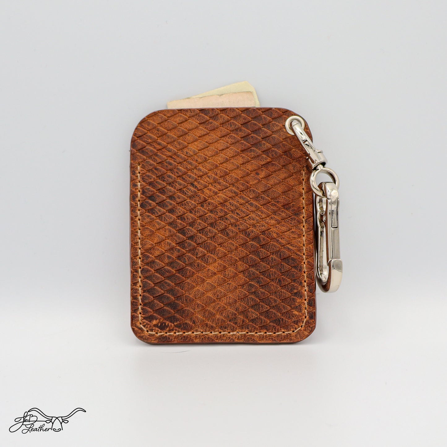 Python Embossed Card Wallet - Jon B Leather