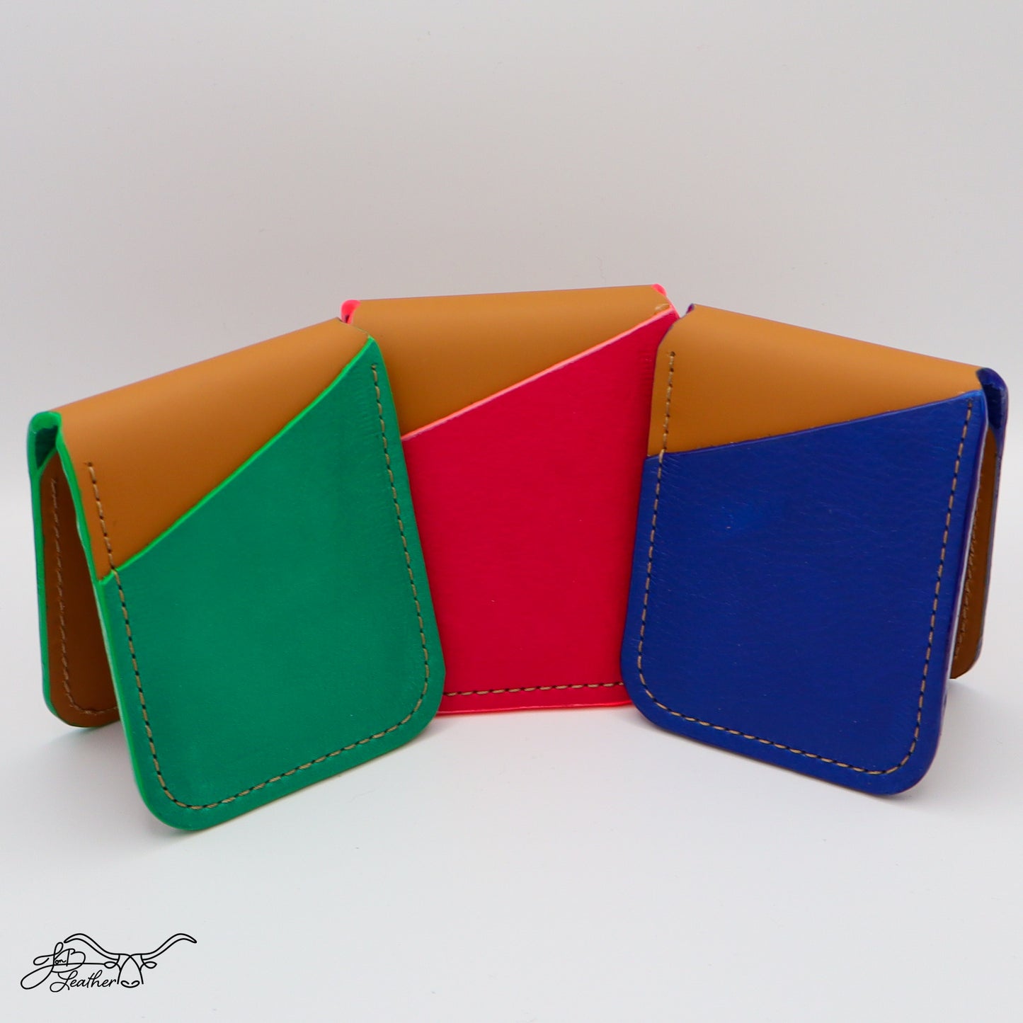 5 Card Color Flip Bi-Fold Wallet - Jon B Leather