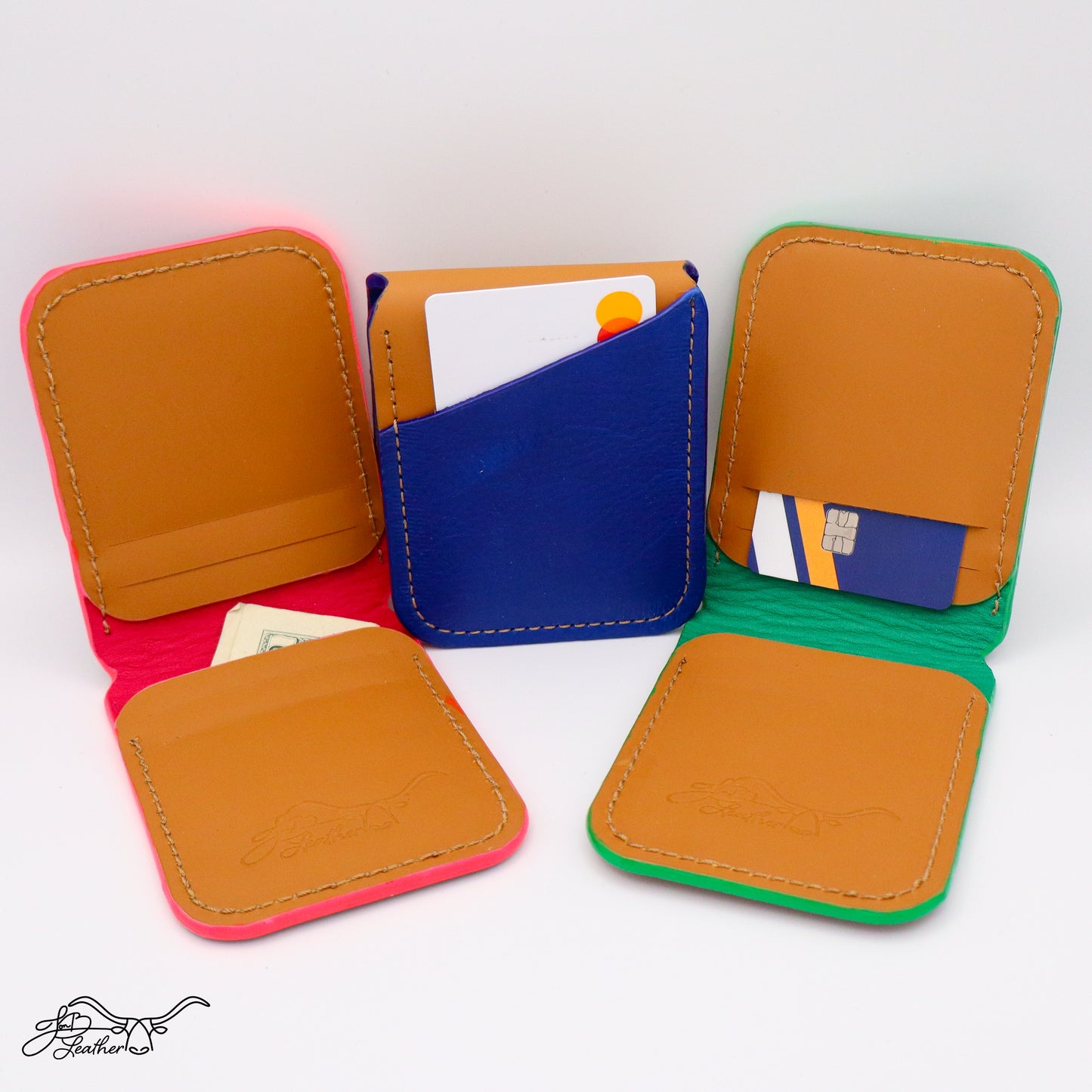5 Card Color Flip Bi-Fold Wallet - Jon B Leather