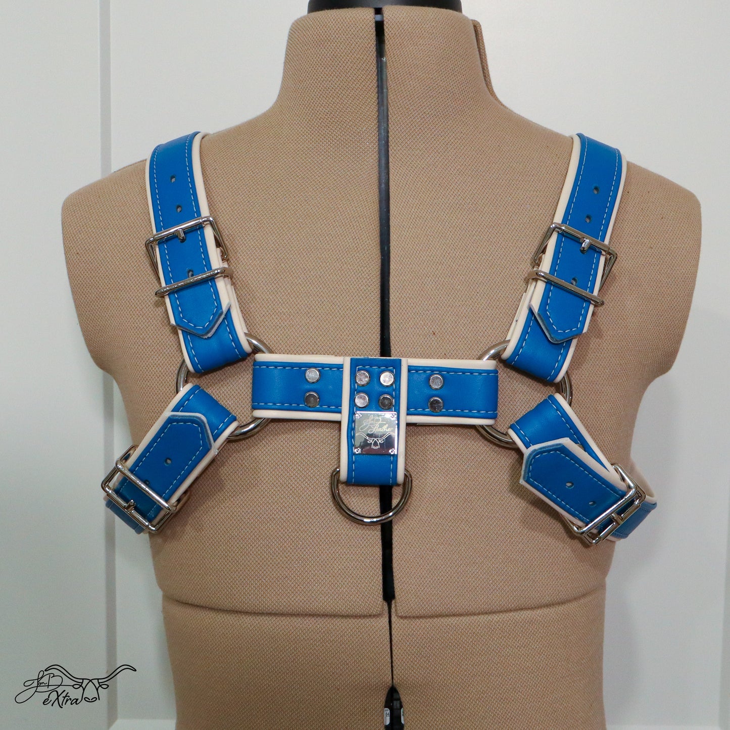 JonBx Brilliant Blue Fashion Harness - Jon B Leather