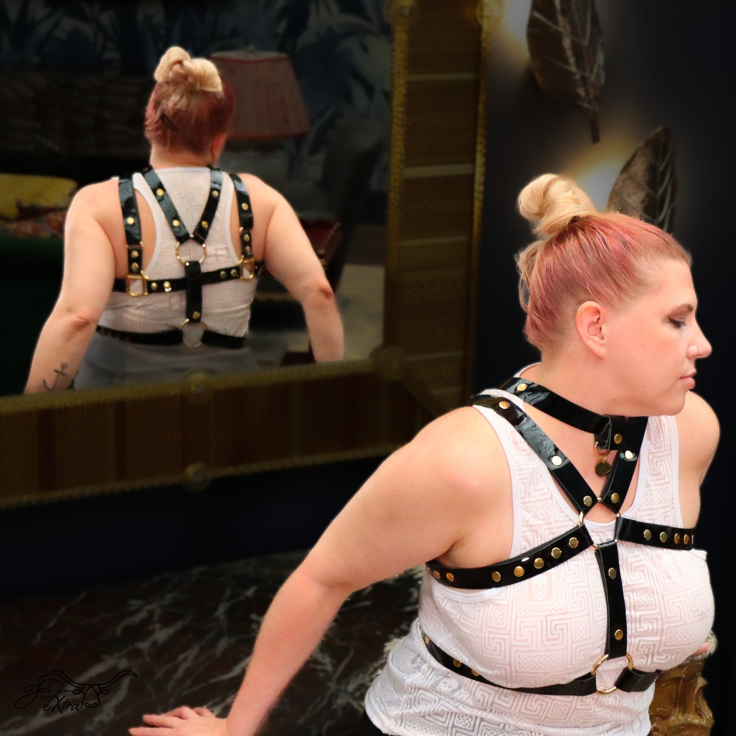 Jon Bx Patent Leather Harness - Jon B Leather