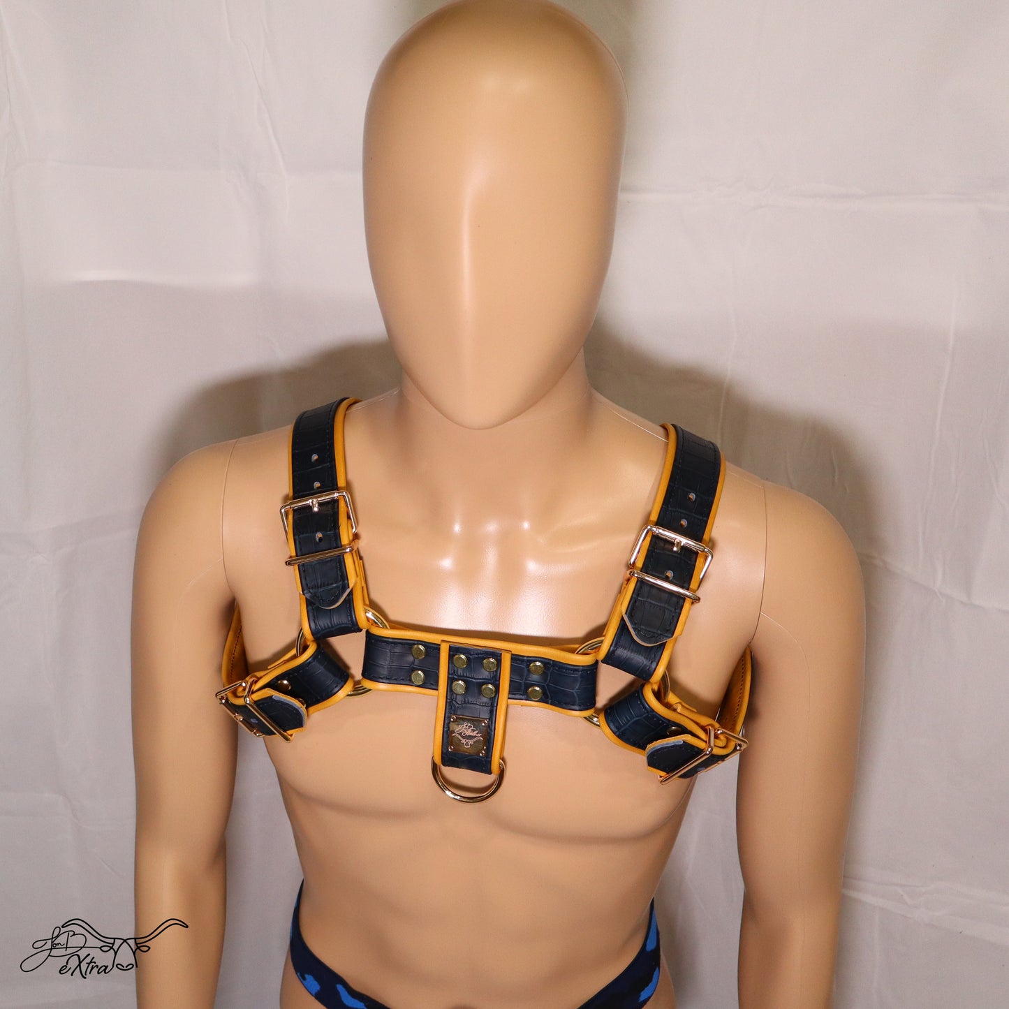 JonBx Navy Alligator and Tan Fashion Harness