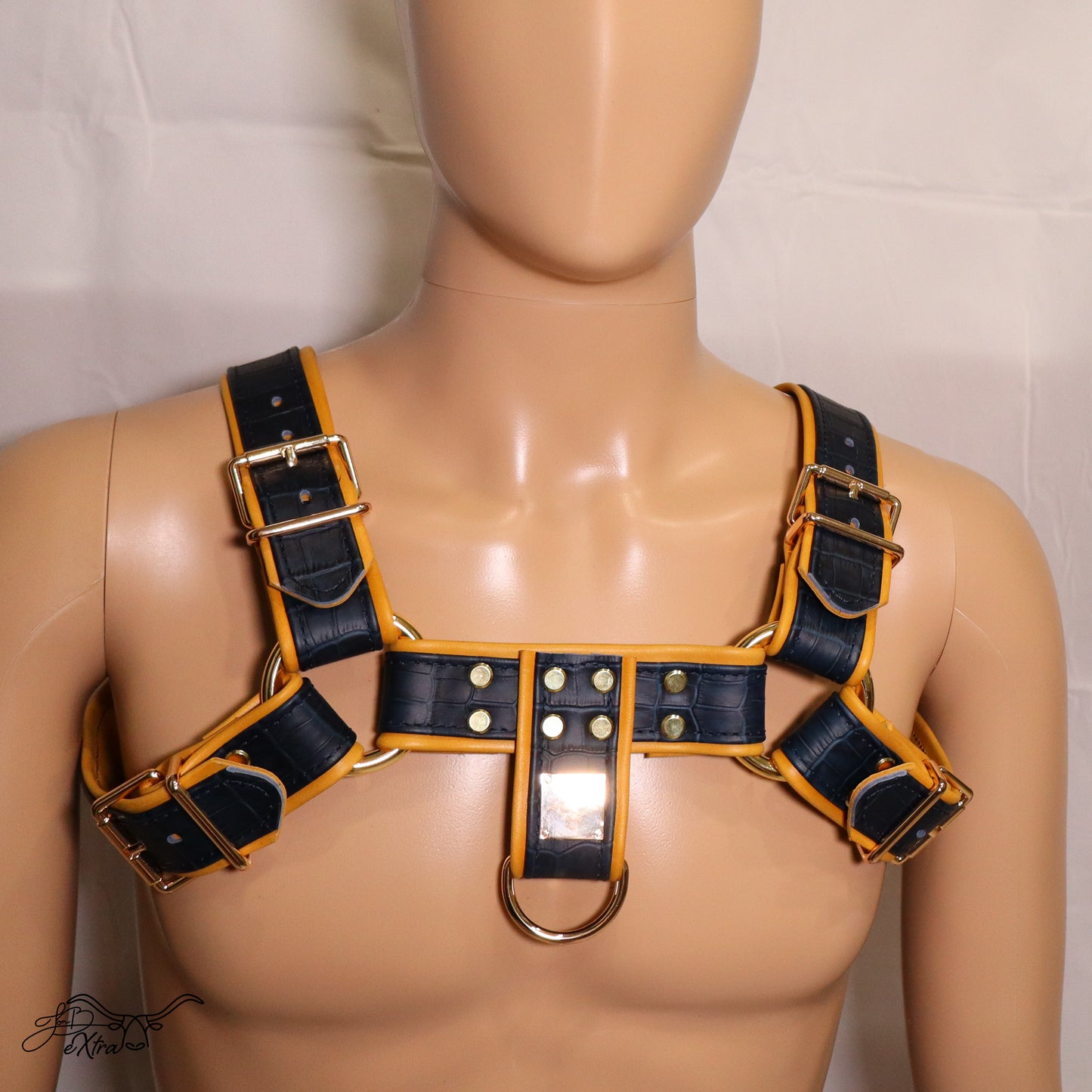 JonBx Navy Alligator and Tan Fashion Harness
