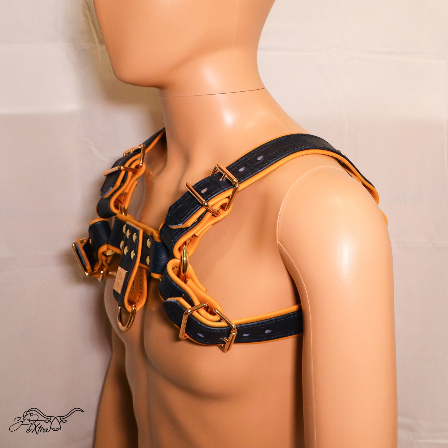 JonBx Navy Alligator and Tan Fashion Harness