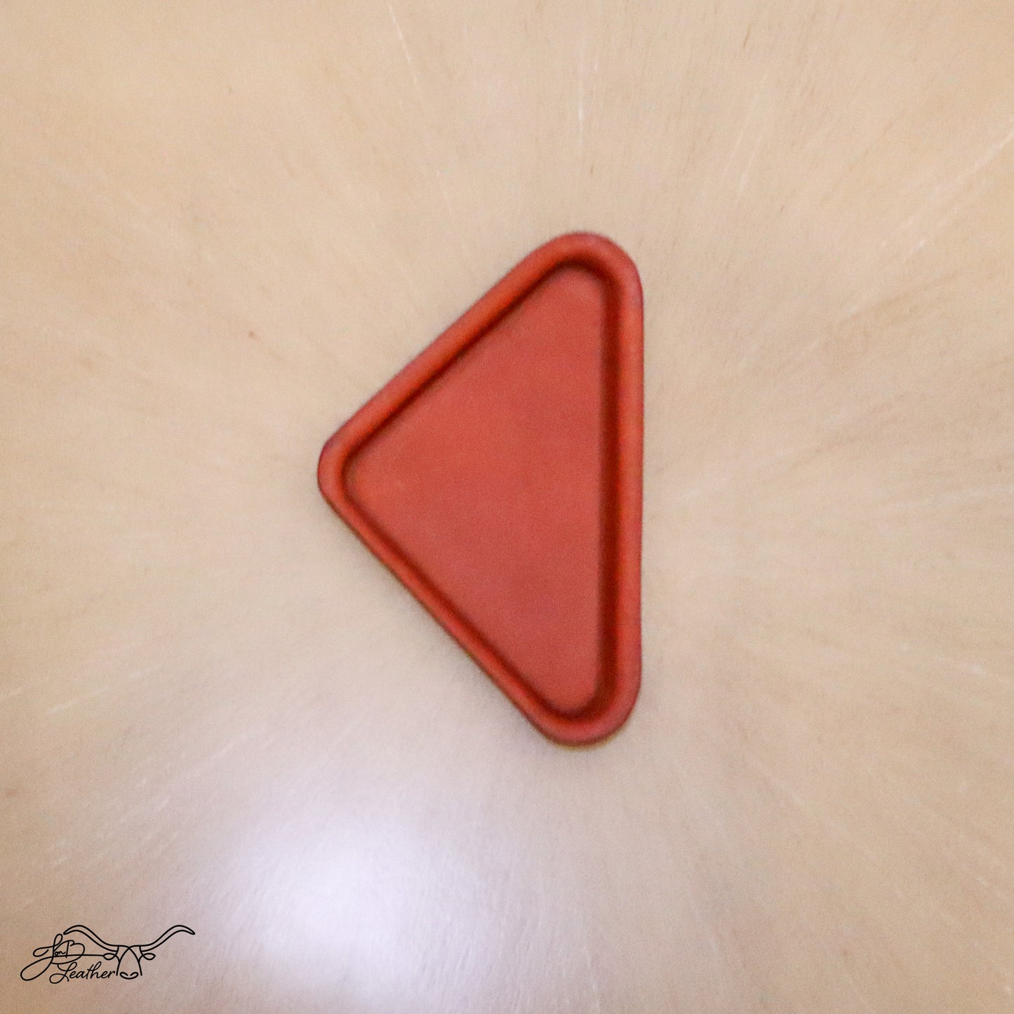 Triangular Molded Leather Decorative Tray