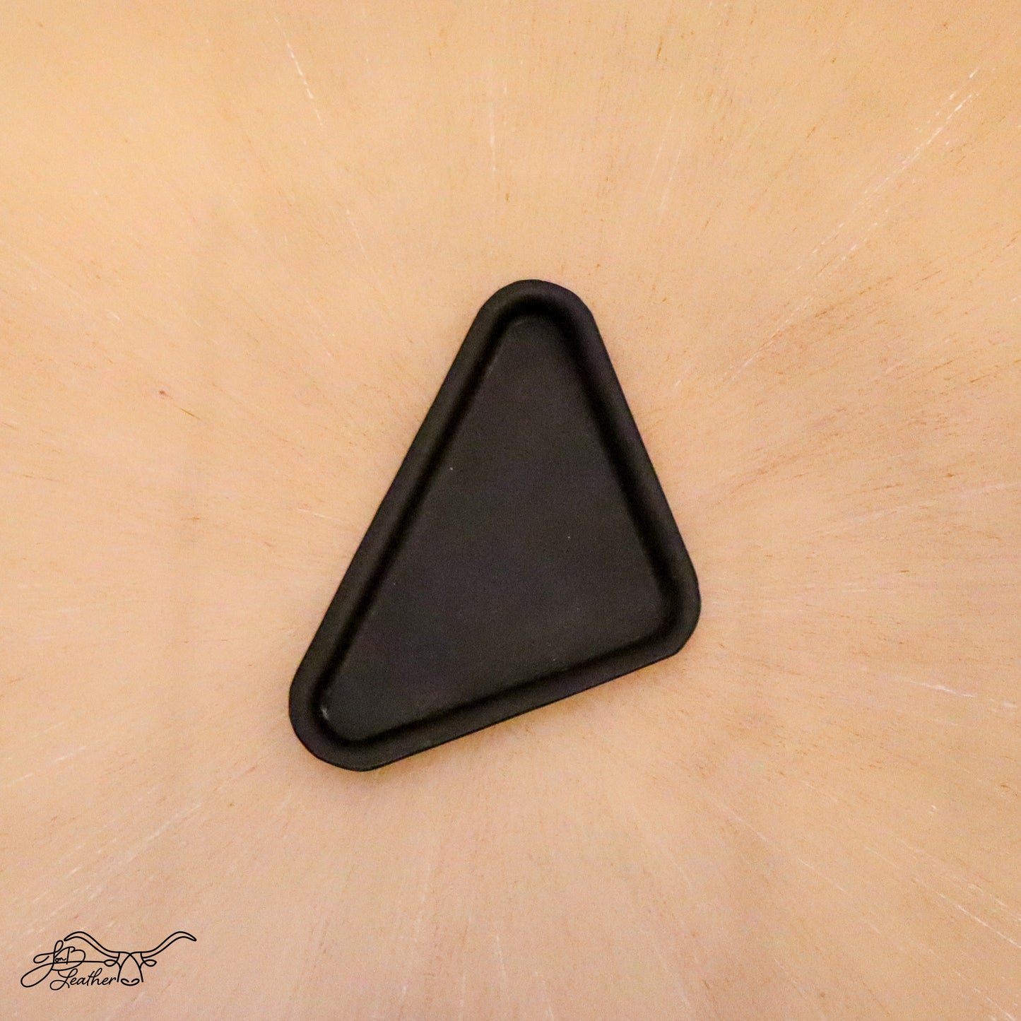 Triangular Molded Leather Decorative Tray