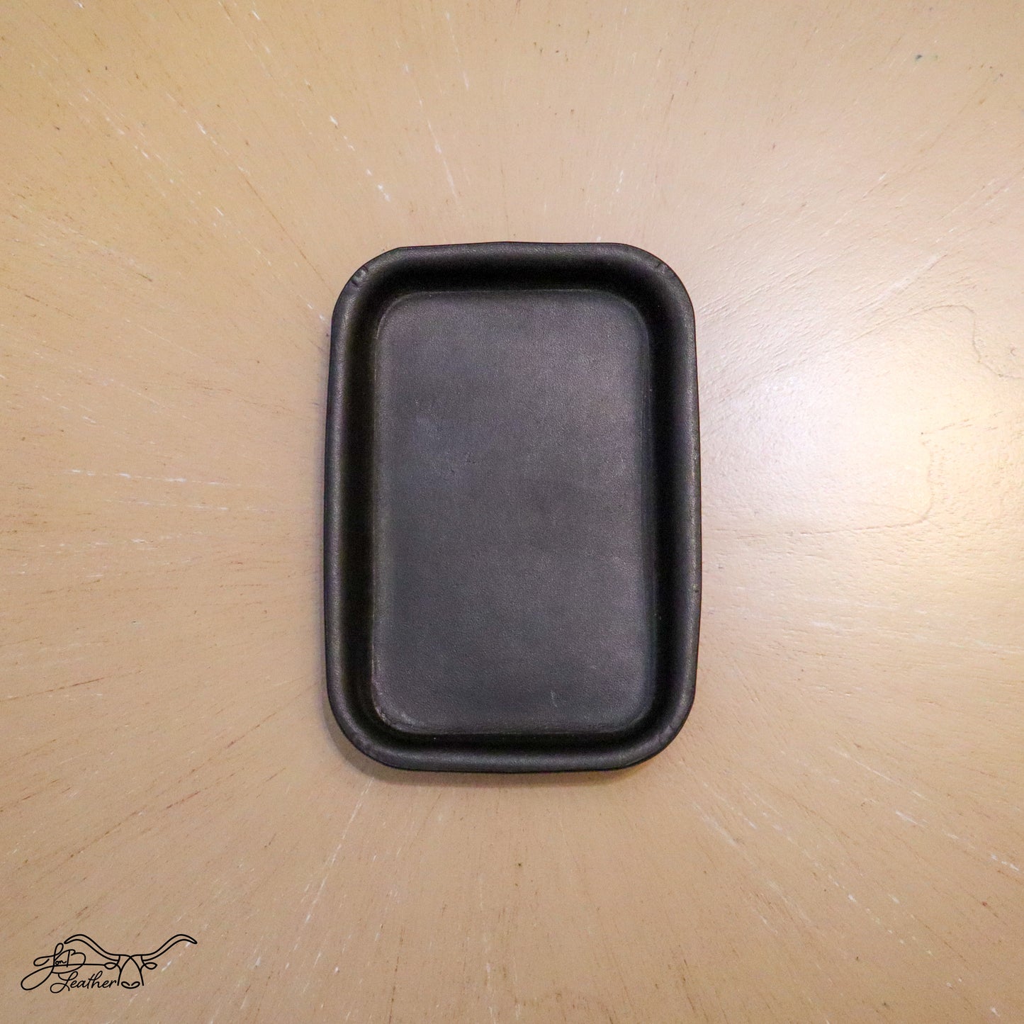Rectangular Molded Leather Decorative Tray