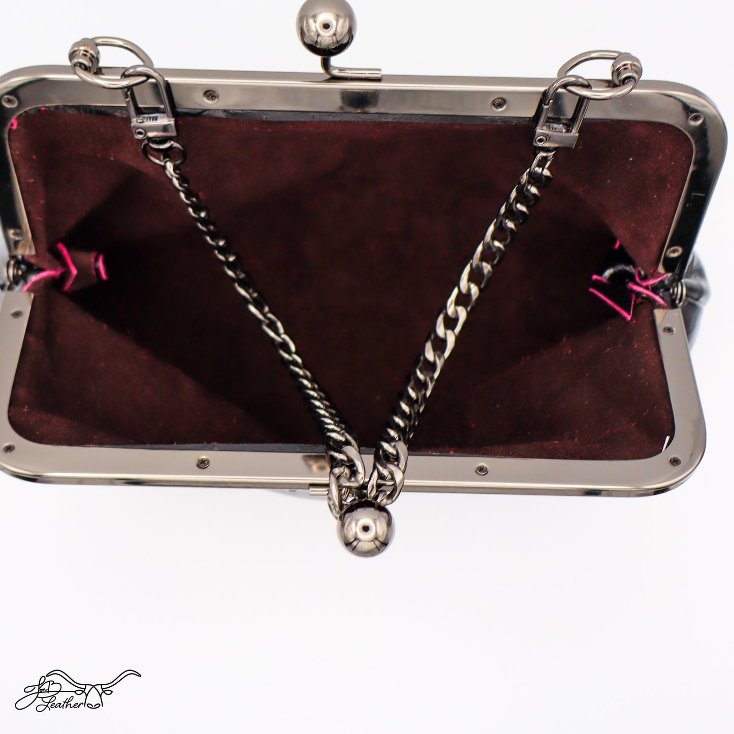Classic Leather Kiss Clutch
