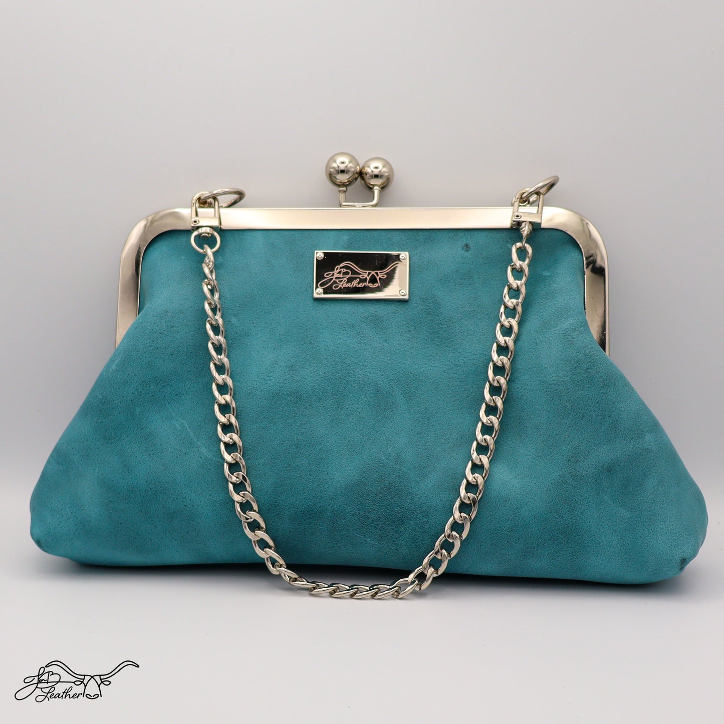 Classic Leather Kiss Clutch