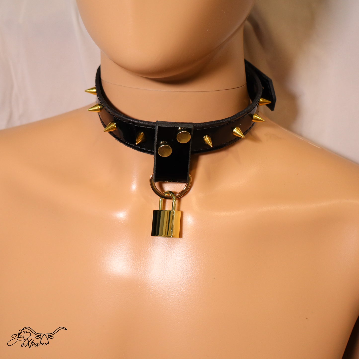 JonBx Patent Leather Fashion Collar