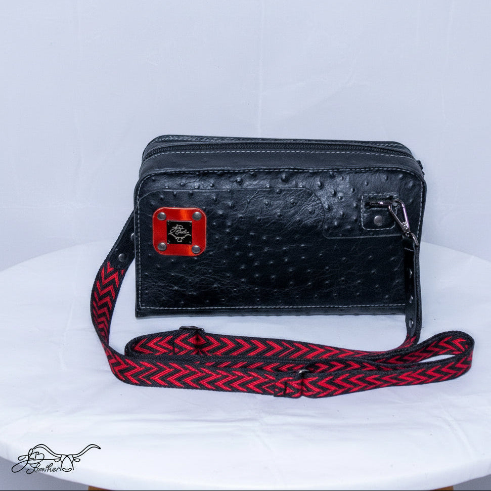 The Renee - Ostrich Embossed Crossbody