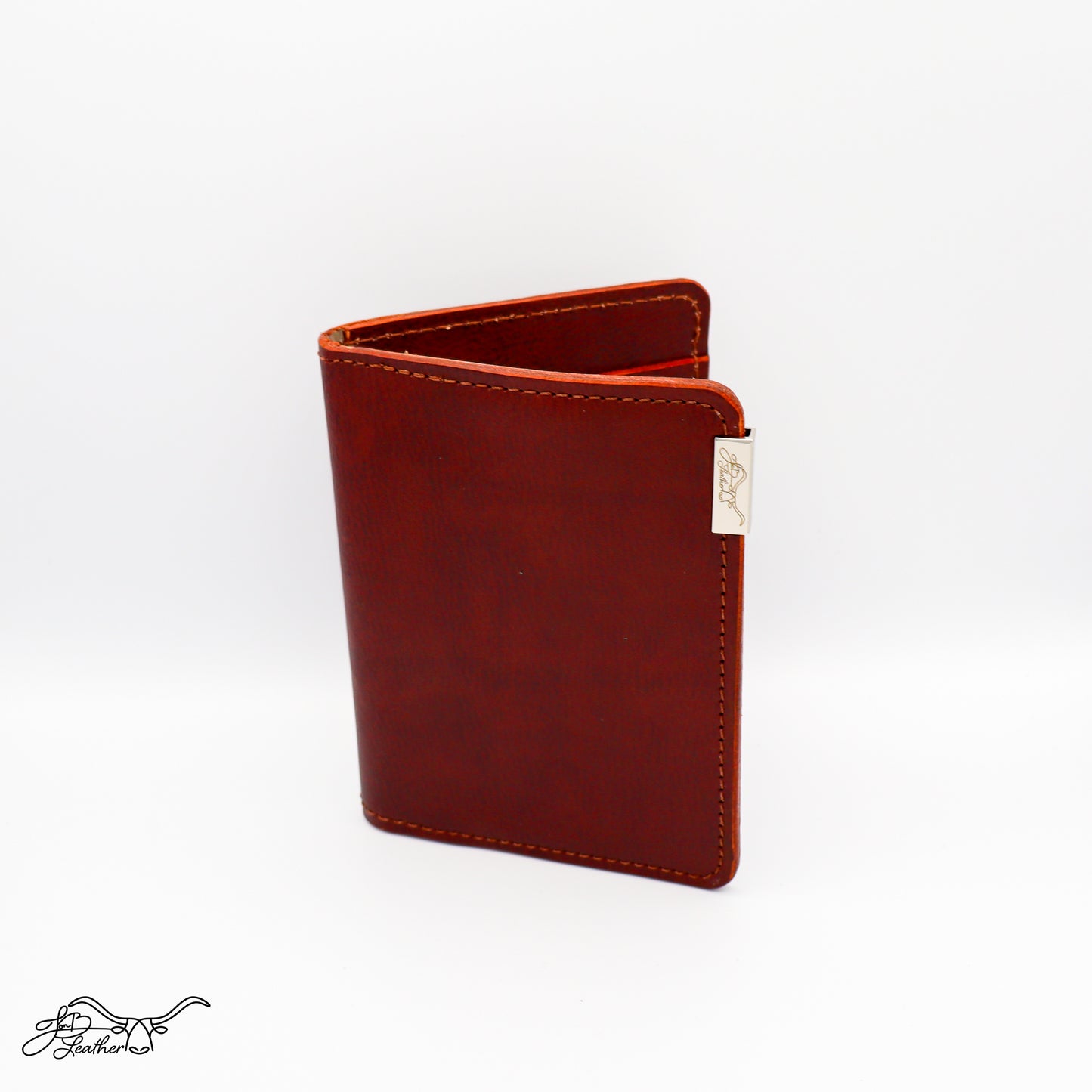 Bilman Passport Wallet in brown full grain leather RFID protected