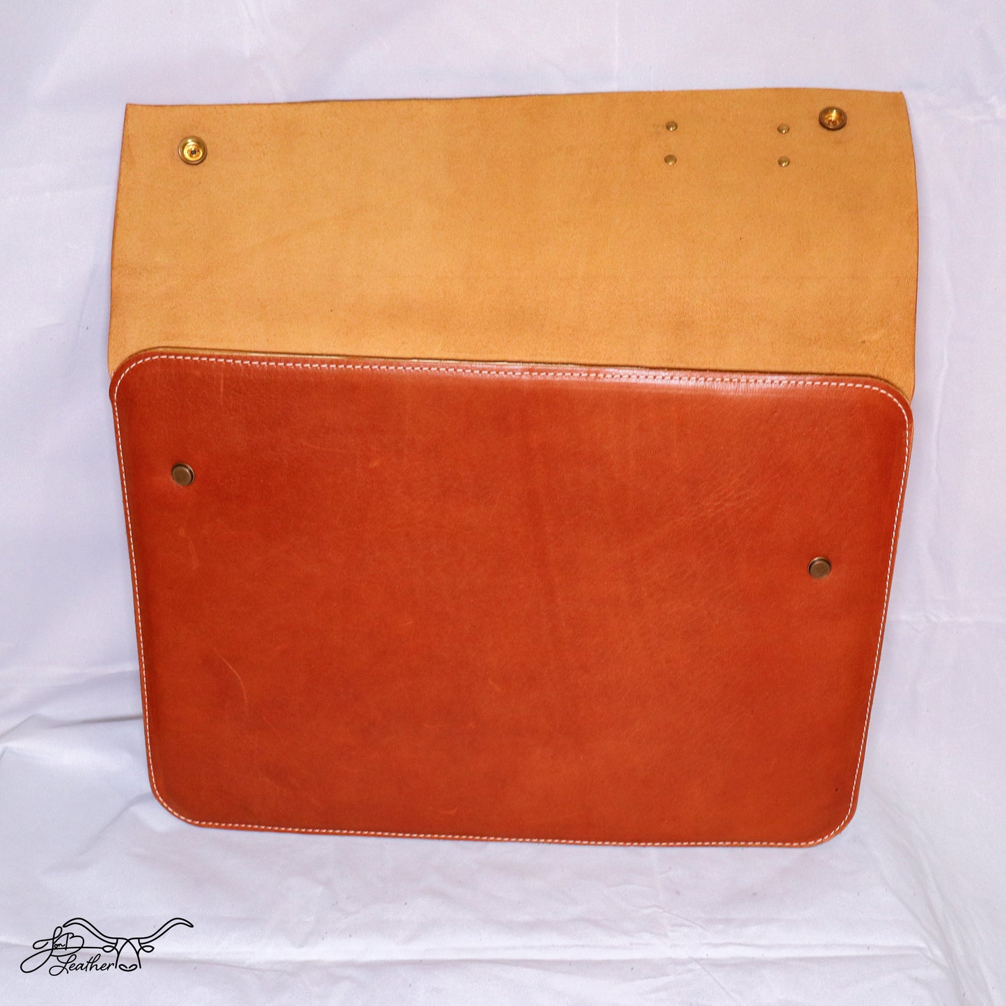 Laptop Sleeve Lined in Suede with custom leather color options