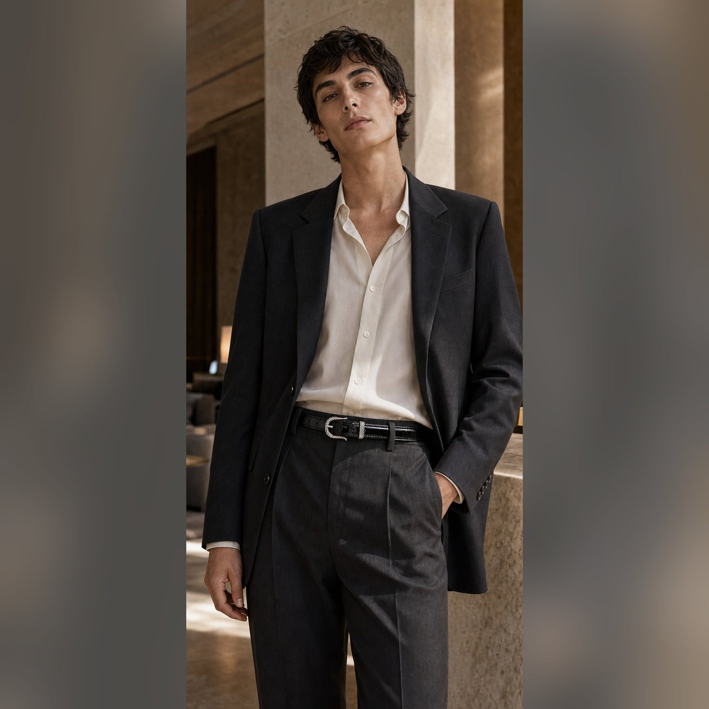 Onyx Ophidian | Patent Leather Belt