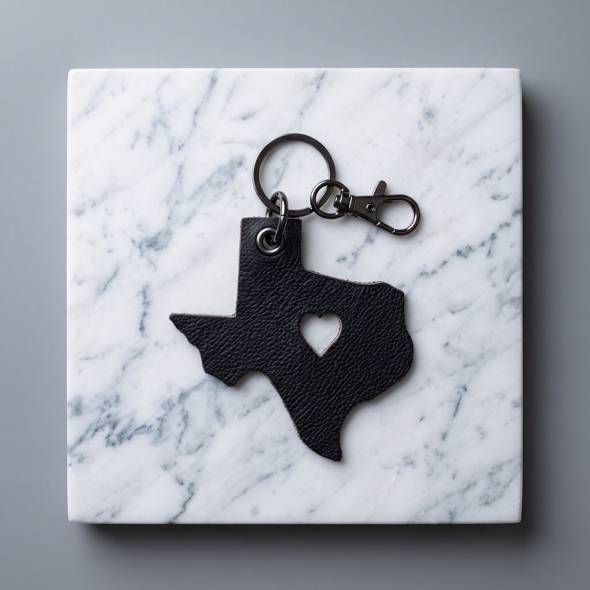 Big Texas Love Leather Keychain
