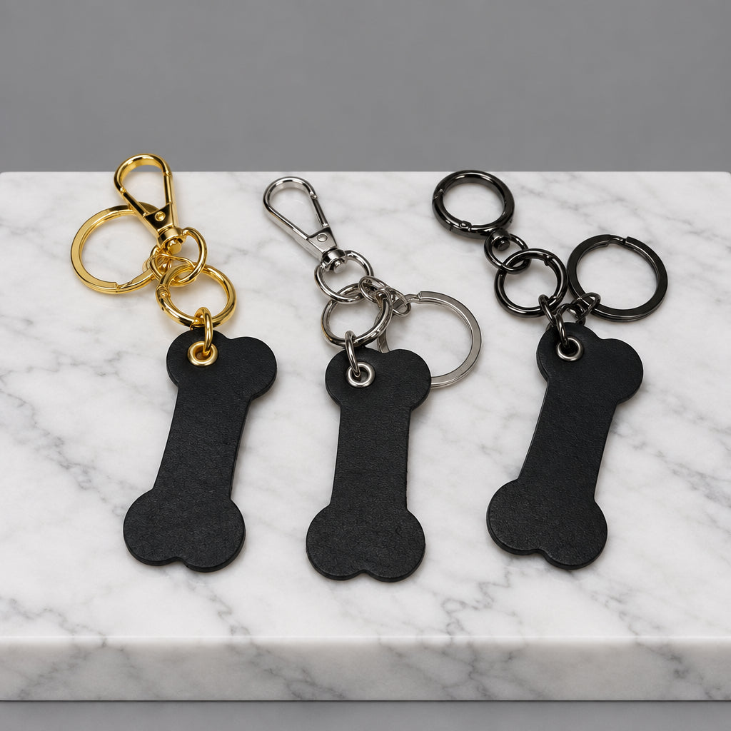 Bone Leather Keychain