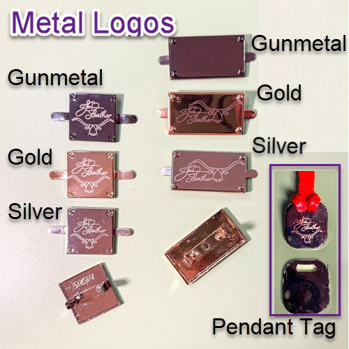 Logo Tags - Metal - Jon B Leather