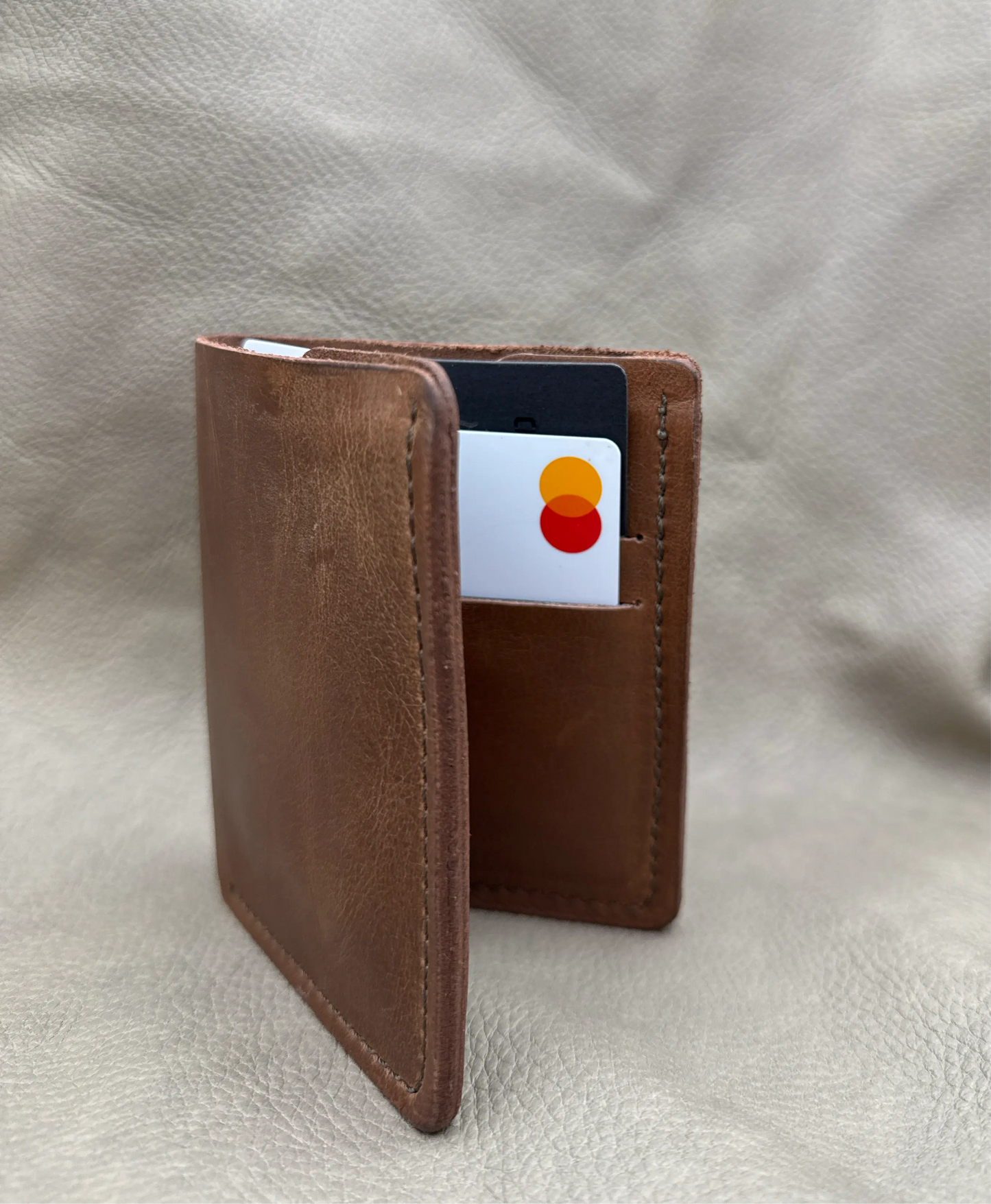 Single Fold Wallet Unique Style for holding cash and 4 cards Jon B Leather