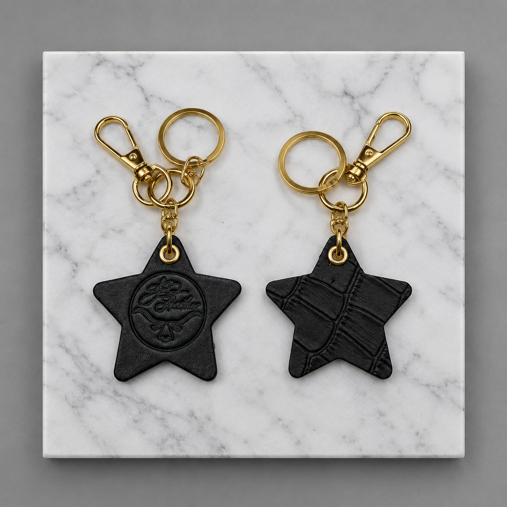 Star Leather Keychain