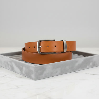 Geometric Belt Full Grain Leather