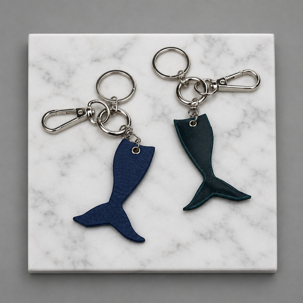 Mermaid Tail Leather Keychain