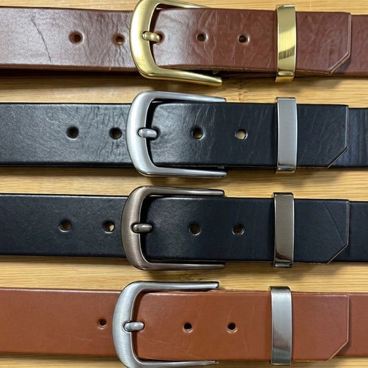 Geometric Belt Full Grain Leather