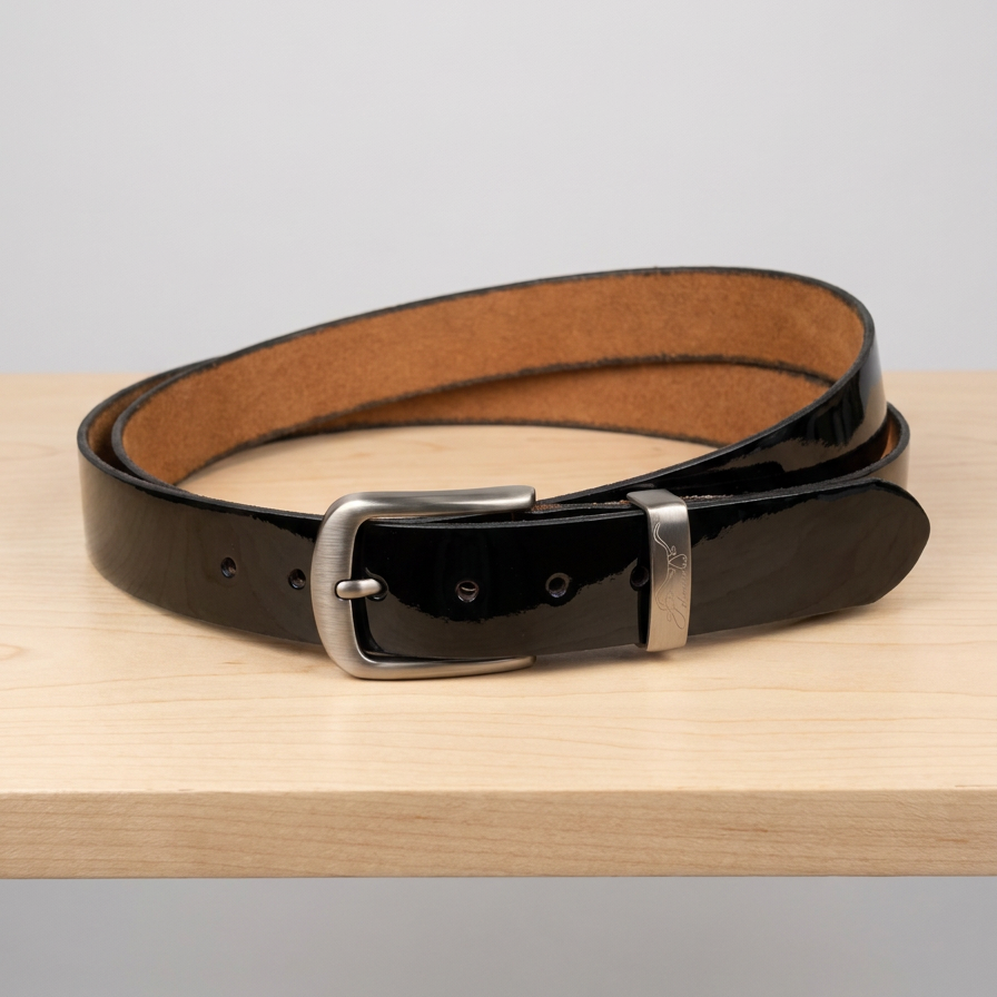 Patent Leather Belt - 1.5"