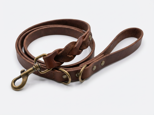Full Grain Leather Dog Leash