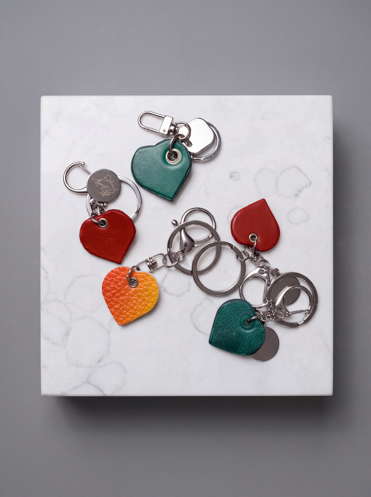 Heart Leather Keychain