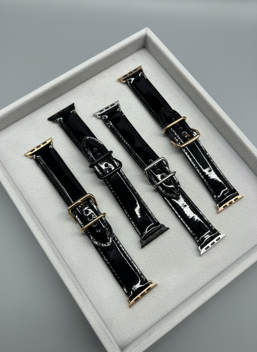 Lustré Temps | Watch Strap | Patent Leather