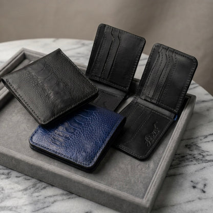 Struthio Vault | Exotic Bifold Wallet | Ostrich Leg