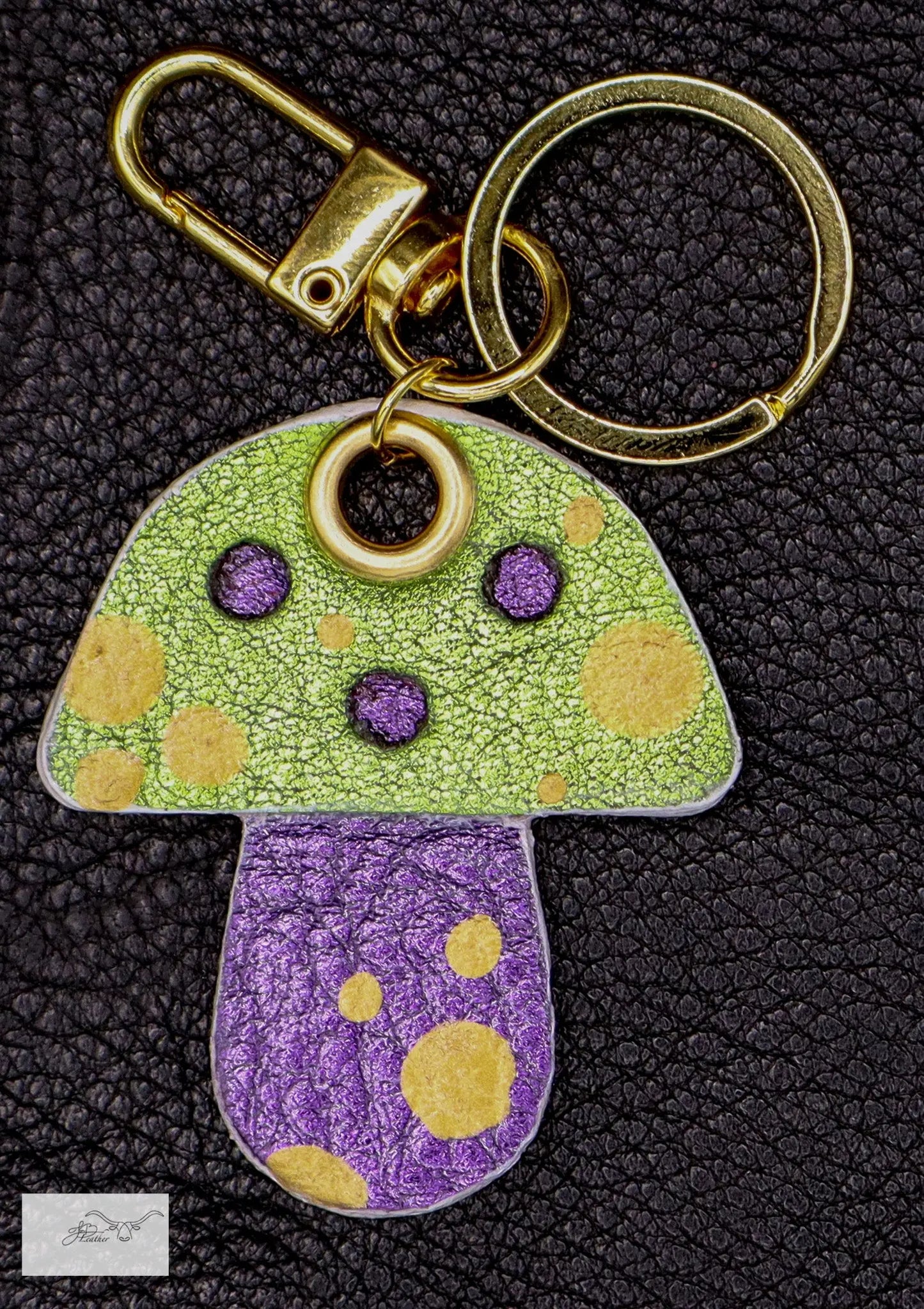 Mushroom Keychain Jon B Leather