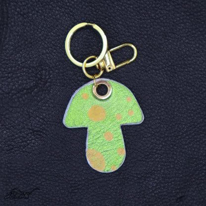 Mushroom Keychain - Jon B Leather