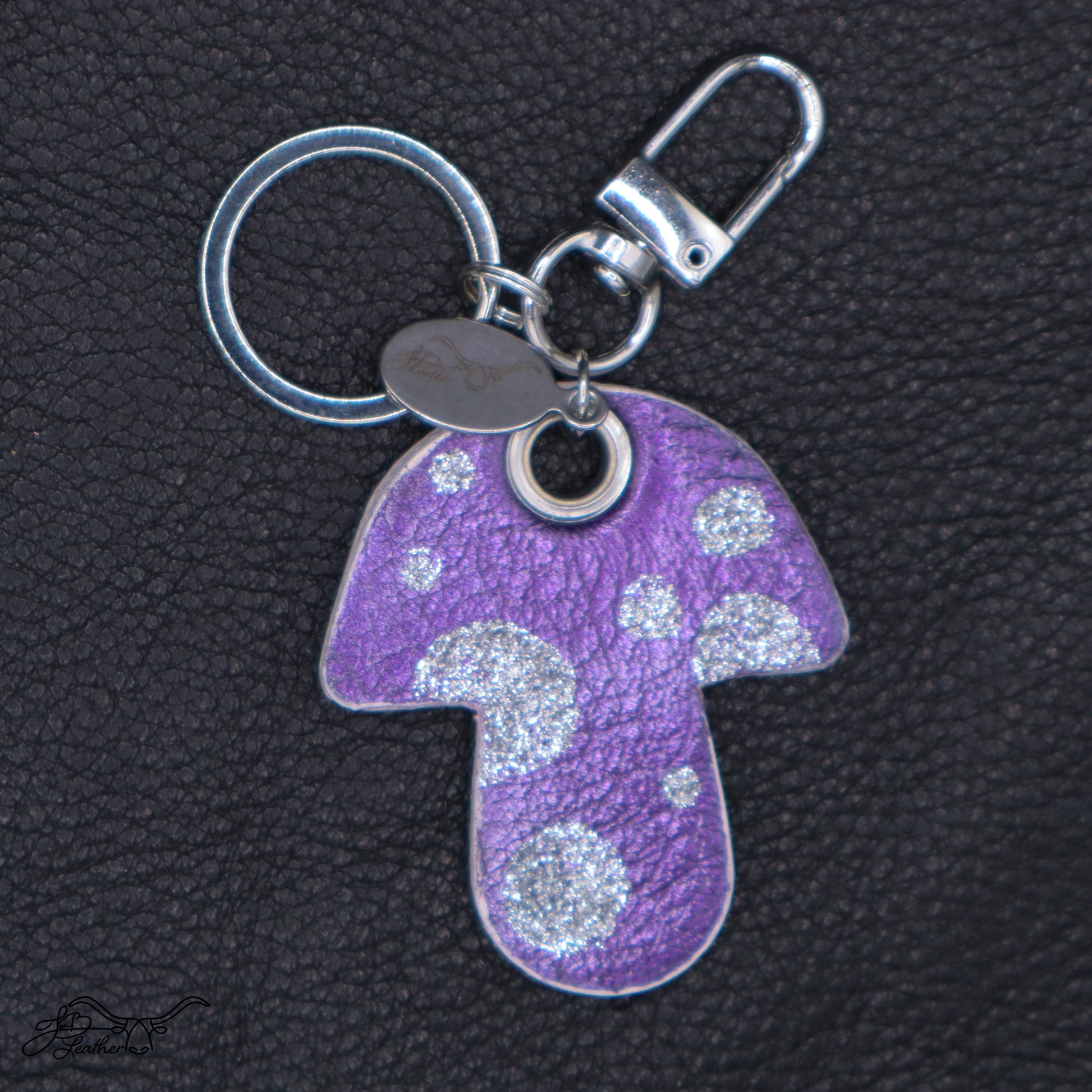 Mushroom Keychain - Jon B Leather