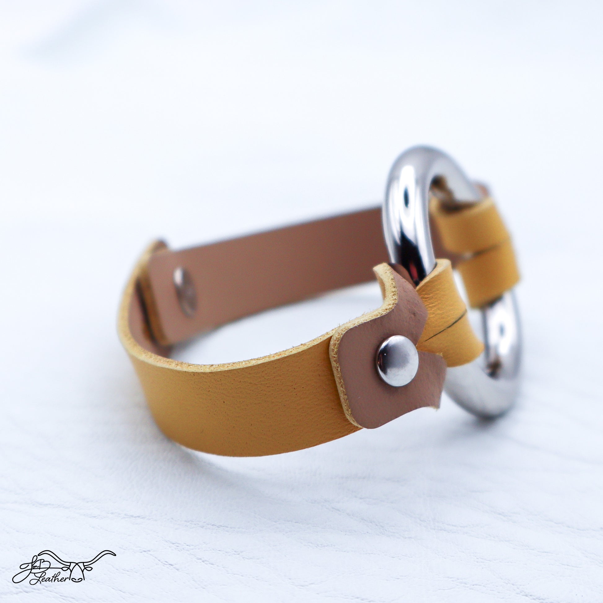 Metal Ring Bracelet - Jon B Leather